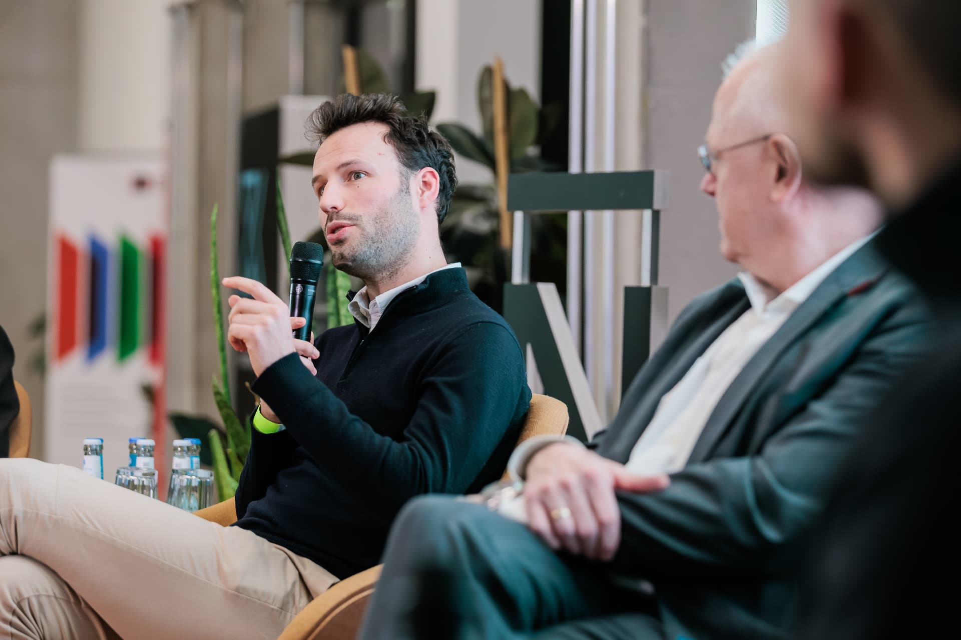 Christian Bergius discussing Water regulation on a panel in Berlin