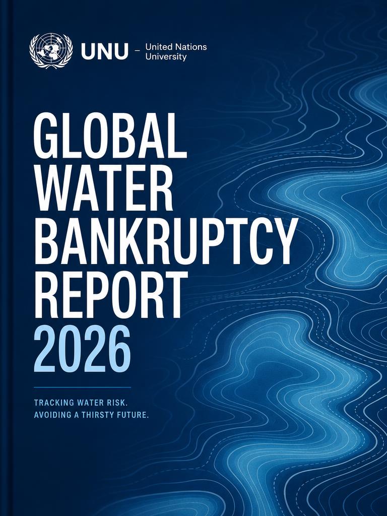 UNU Global Water Bankruptcy Report, 2026 Cover of the UN University Global Water Bankruptcy Report 2026